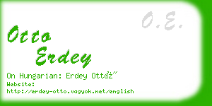 otto erdey business card